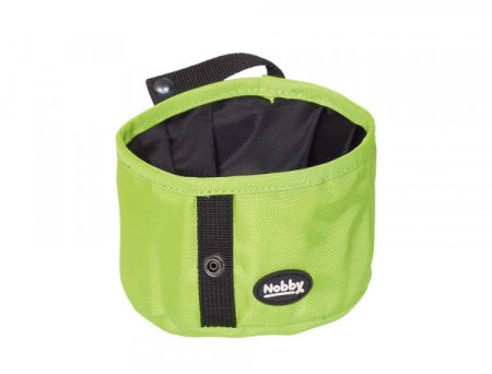 Nylonowa miska podróżna Rio Nobby Ø12,5x7cm; 0,5l - zielona, składana miska na wodę lub jedzenie