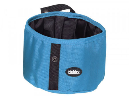 Nylonowa miska podróżna Rio Nobby Ø15x10cm; 1l - niebieska, składana miska na wodę lub jedzenie