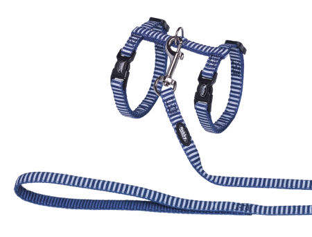 Szelki ze smyczą dla kota „Marine Navy