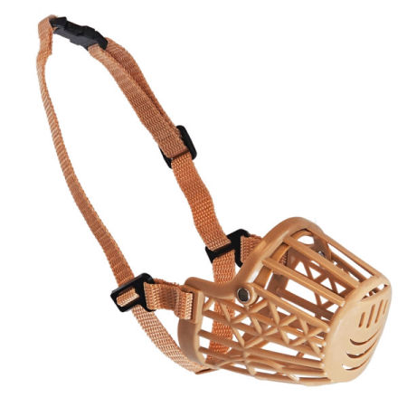 Muzzle standard Nobby - plastikowo, nylonowy kaganiec dla psa S (8cm/23cm) brązowy