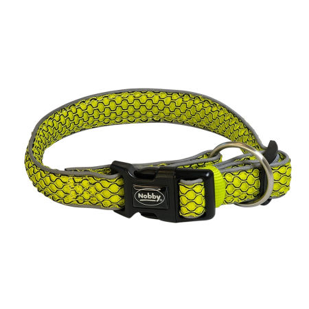 Obroża dla psa Nobby Mesh Air M-L 32 mm, 40-55 cm żółta