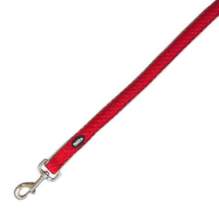Smycz dla psa Nobby Mesh Air M-L 25mm/ 1,20m czerwona