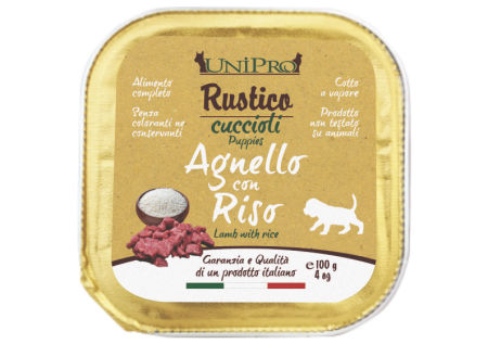 UniPro Rustico karma dla psa szczeniaka, juniora, puppy 100g jagnięcina z ryżem