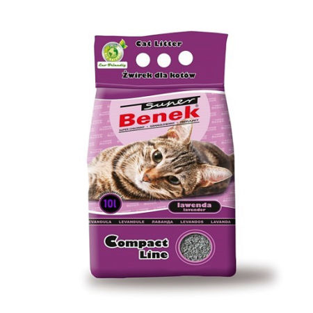 Żwirek dla kota Super Benek COMPACT LAWENDA 10l