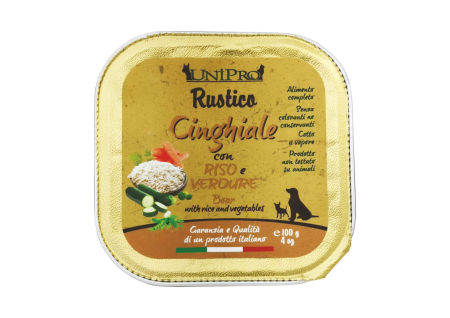 UniPro Rustico karma dla psa 100g dzik z ryżem i warzywami