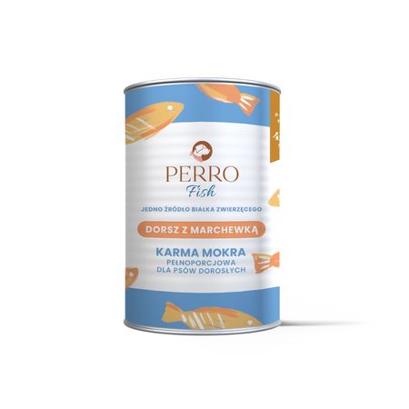 Perro monobiałkowa karma dla psów dorosłych 400g - dorsz z marchewką
