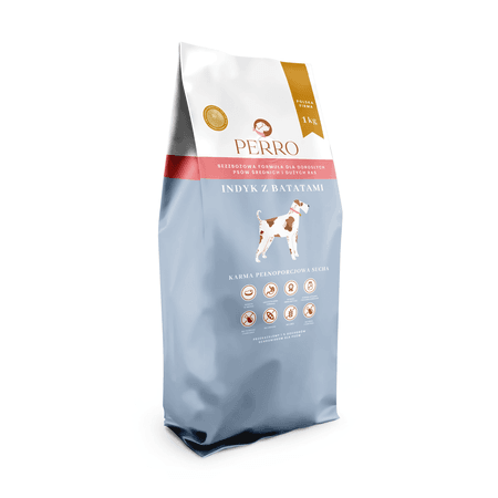 Perro sucha karma dla dorosłych psów średnich i dużych ras 1 kg -  Indyk z batatami