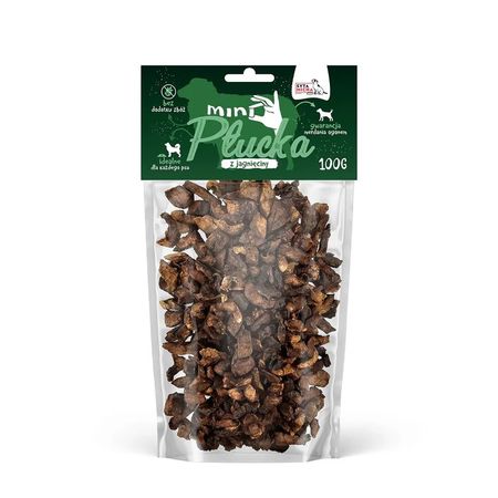 Syta Micha Mini Płucka 100g z jagnięciny - 100% naturalne, ręcznie krojone, suszone ciepłym powietrzem