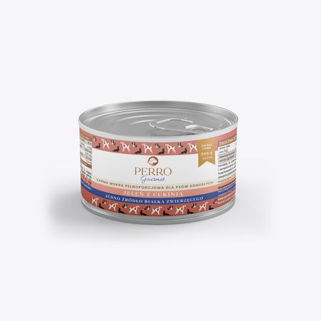 Perro Gourmet monobiałkowa karma dla wybrednych psów dorosłych 200g - jeleń z cukinią