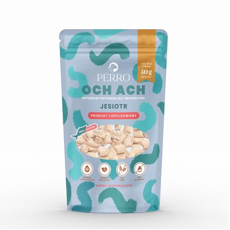 Perro Och Ach 40g liofilizowane przysmaki - jesiotr 99% - bez gliceryny