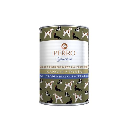 Perro Gourmet monobiałkowa karma dla wybrednych psów dorosłych 400g - kangur z dynią