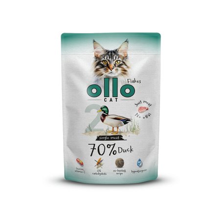 Hipoalergiczna karma mokra dla kota Ollo Cat nr 2 Kaczka 85g saszetka
