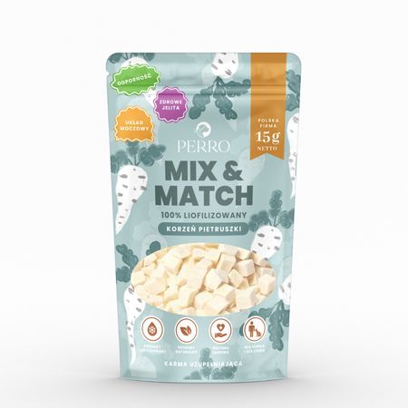 Perro Mix & Match 15g liofilizowane przysmaki - korzeń pietruszki 100% ( wsparcie dla zdrowych jelit, odporności, układu moczowego )