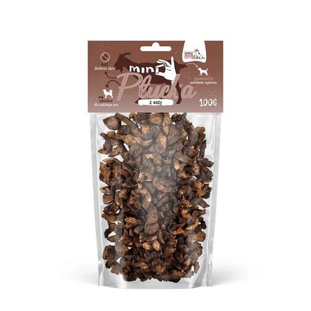 Syta Micha Mini Płucka 100g z kozy - 100% naturalne, ręcznie krojone, suszone ciepłym powietrzem