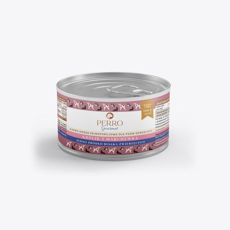 Perro Gourmet monobiałkowa karma dla wybrednych psów dorosłych 200g - królik z marchewką