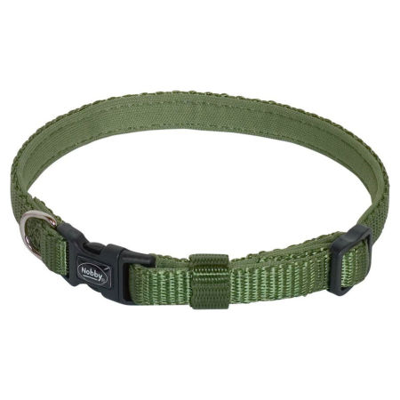 Obroża dla psa Nobby Classic Preno mini XS-S 10mm, 20-35cm ciemnozielona (leśna)