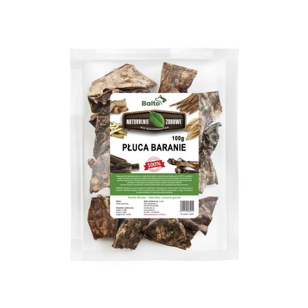 Balto przysmak dla psa - 100% płuca baranie - 100g