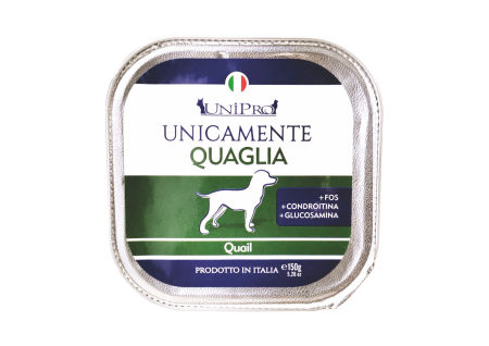 UniPro Unicamente karma dla psa monoproteinowa, monobiałkowa 150g przepiórka - 100% mięsa, bez podrobów, dla alergików