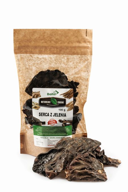 Balto przysmak dla psa - 100% serca jelenia - 100g