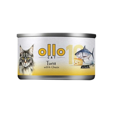 Lekkostrawna karma mokra dla kota Ollo Cat nr 10 Tuńczyk z Serem 70g puszka