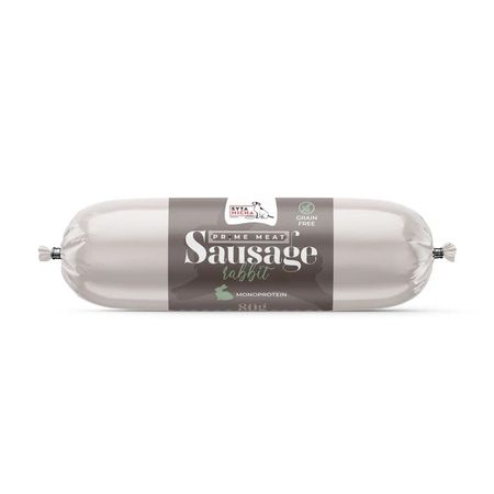 Syta Micha Prime Seat monobiałkowa kiełbasa treningowa dla psa 80g - przysmak z 97% królika ( 100% mięsa mięśniowego ) i 3% tapioki