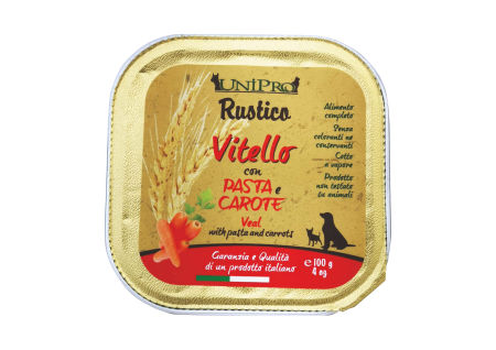 UniPro Rustico karma dla psa 100g cielęcina z makaronem i marchewką