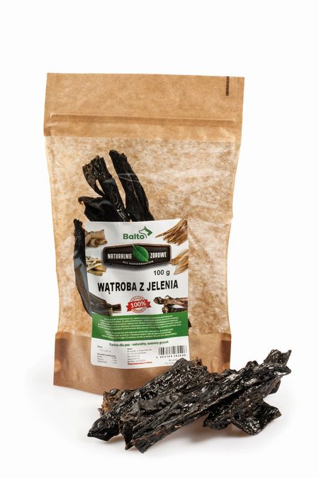 Balto przysmak dla psa - 100% wątroba jelenia - 100g