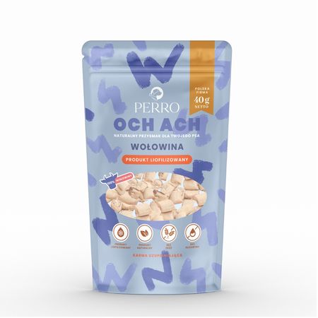Perro Och Ach 40g liofilizowane przysmaki - wołowina 99% - bez gliceryny