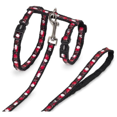 Szelki ze smyczą dla kota nylonowe „Heart