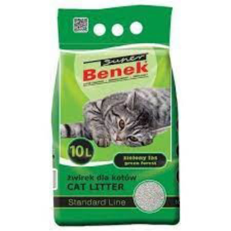 Żwirek dla kota Super Benek STANDARD ZIELONY LAS 10l