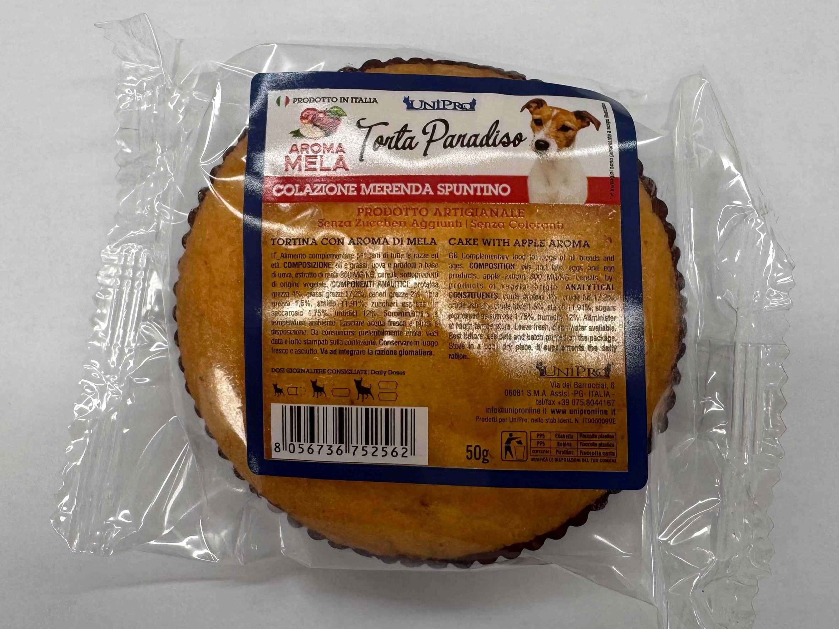 UniPro Tarta Paradiso przysmak włoskie ciastko dla psa - tarta jabłkowa - UniPro zdjęcie 2