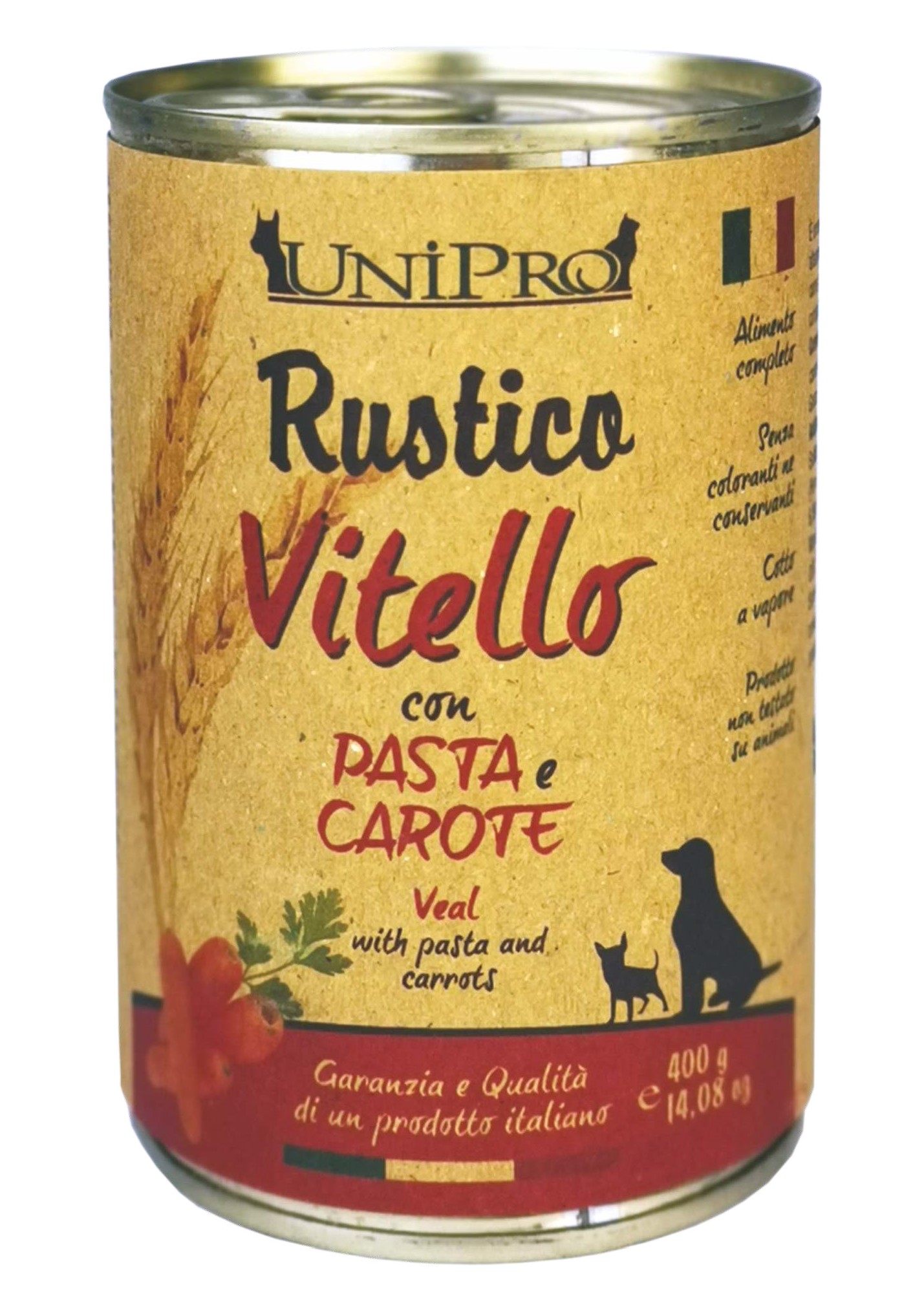 UniPro Rustico karma dla psa 400g cielęcina z makaronem i marchewką - UniPro zdjęcie 2