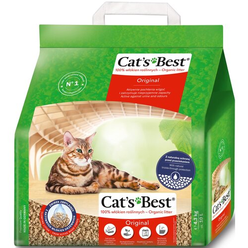 Żwirek zbrylający dla kota Cat's Best Original 10l - 4,3kg zdjęcie 1